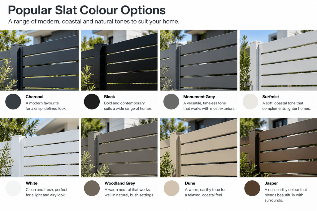 Bluescope Color Steel Aluminium Slat Fencing Styles and Colours: A Guide for Northern Beaches ...